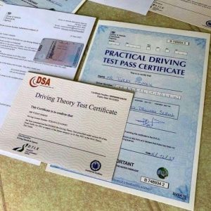 Practical Test Certificate